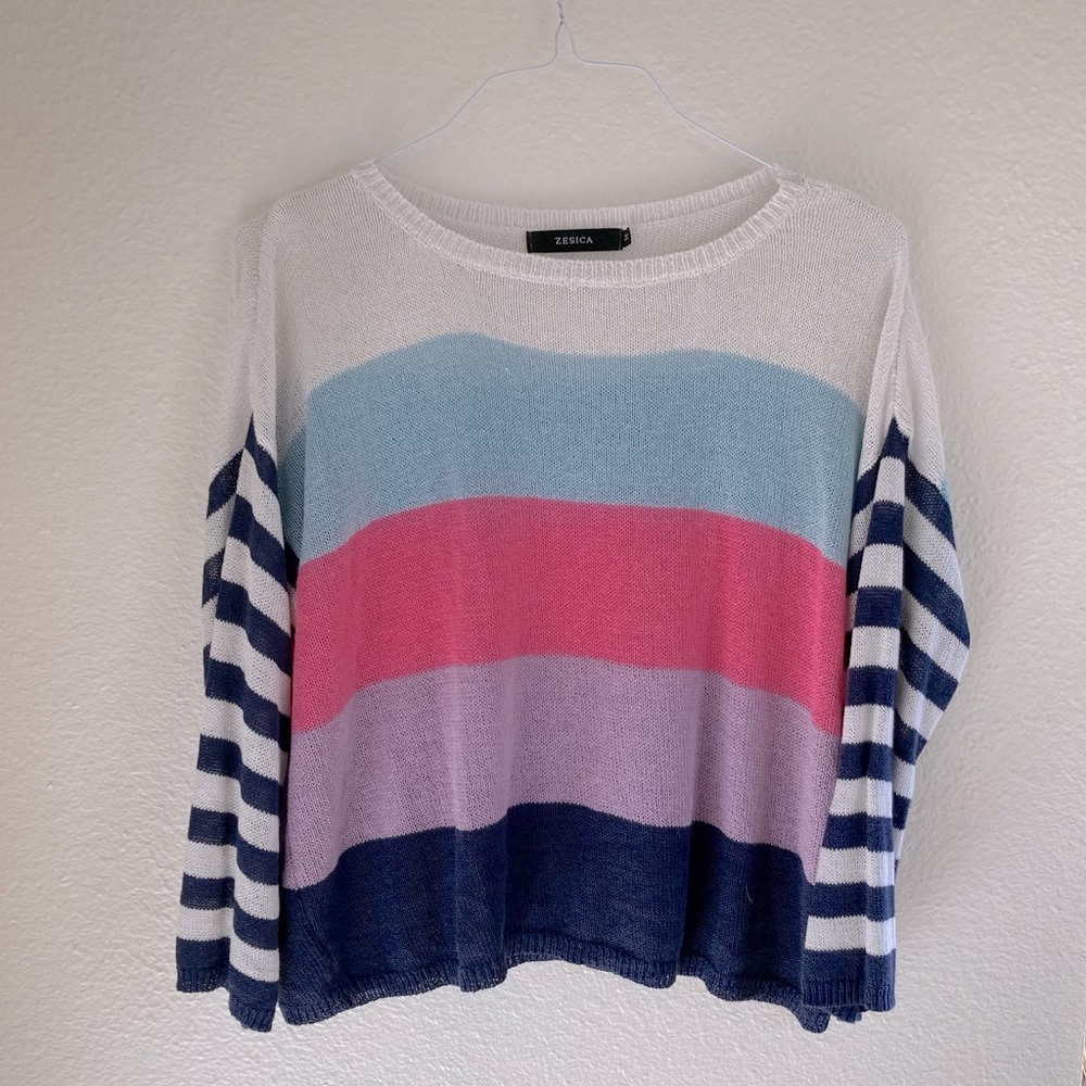 Crewneck Color Block Long Sleeve | M